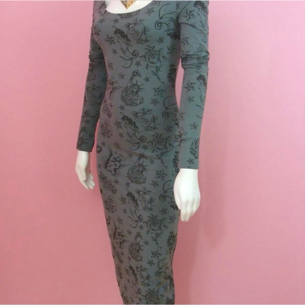 Betsey Johnson tattoo maxi dress
